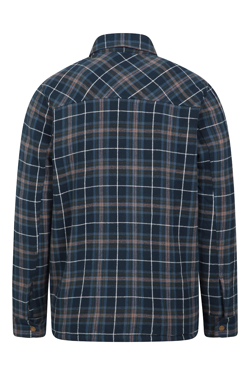 Pinn Mens Sherpa Lined Flannel Shirt