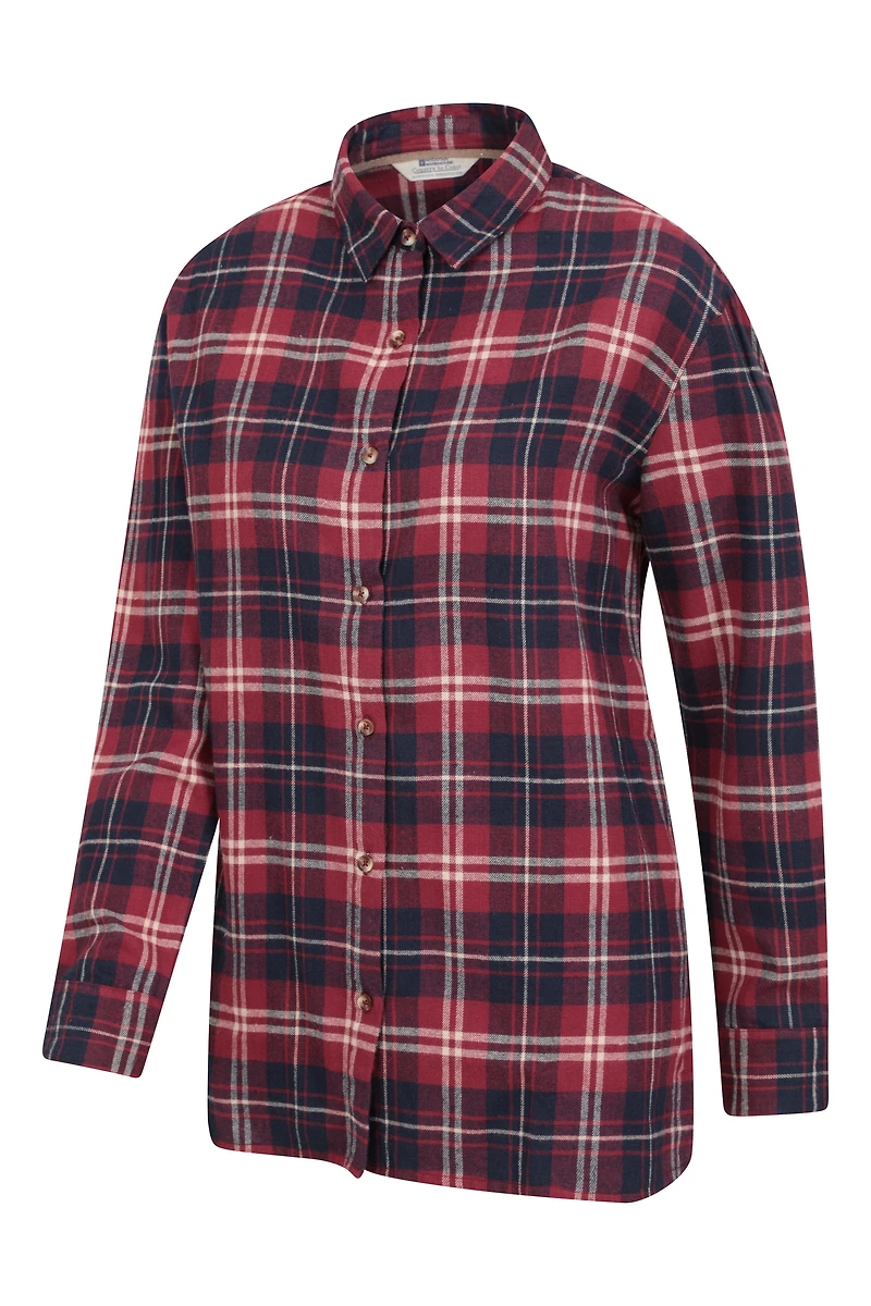Billie Womens Check Oversized Shirt