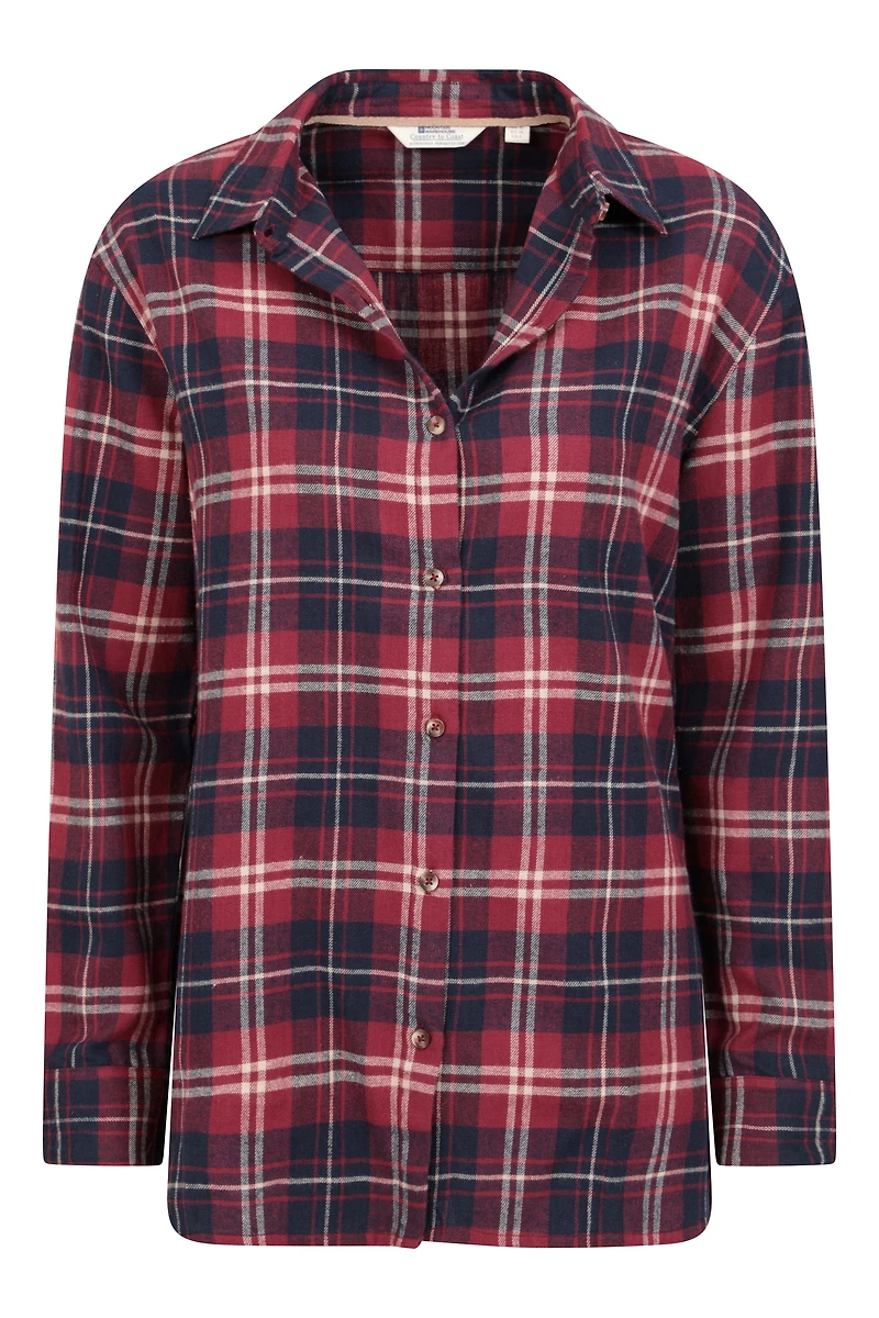 Billie Womens Check Oversized Shirt