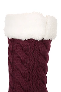Sherpa Womens Long Slipper Socks
