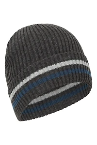 Yeti Striped Fur Lined Thermal Beanie