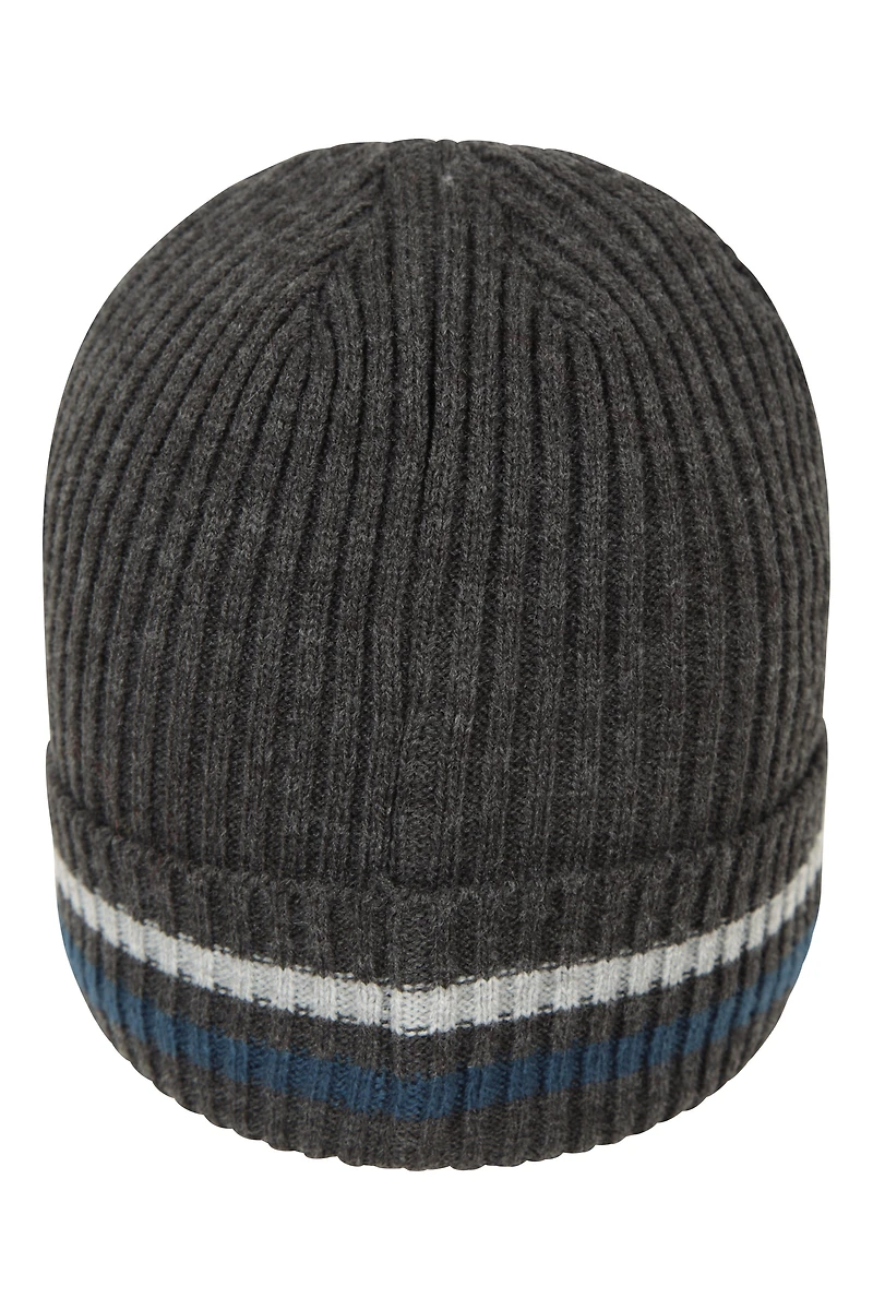 Yeti Striped Fur Lined Thermal Beanie