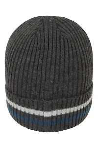 Yeti Striped Fur Lined Thermal Beanie
