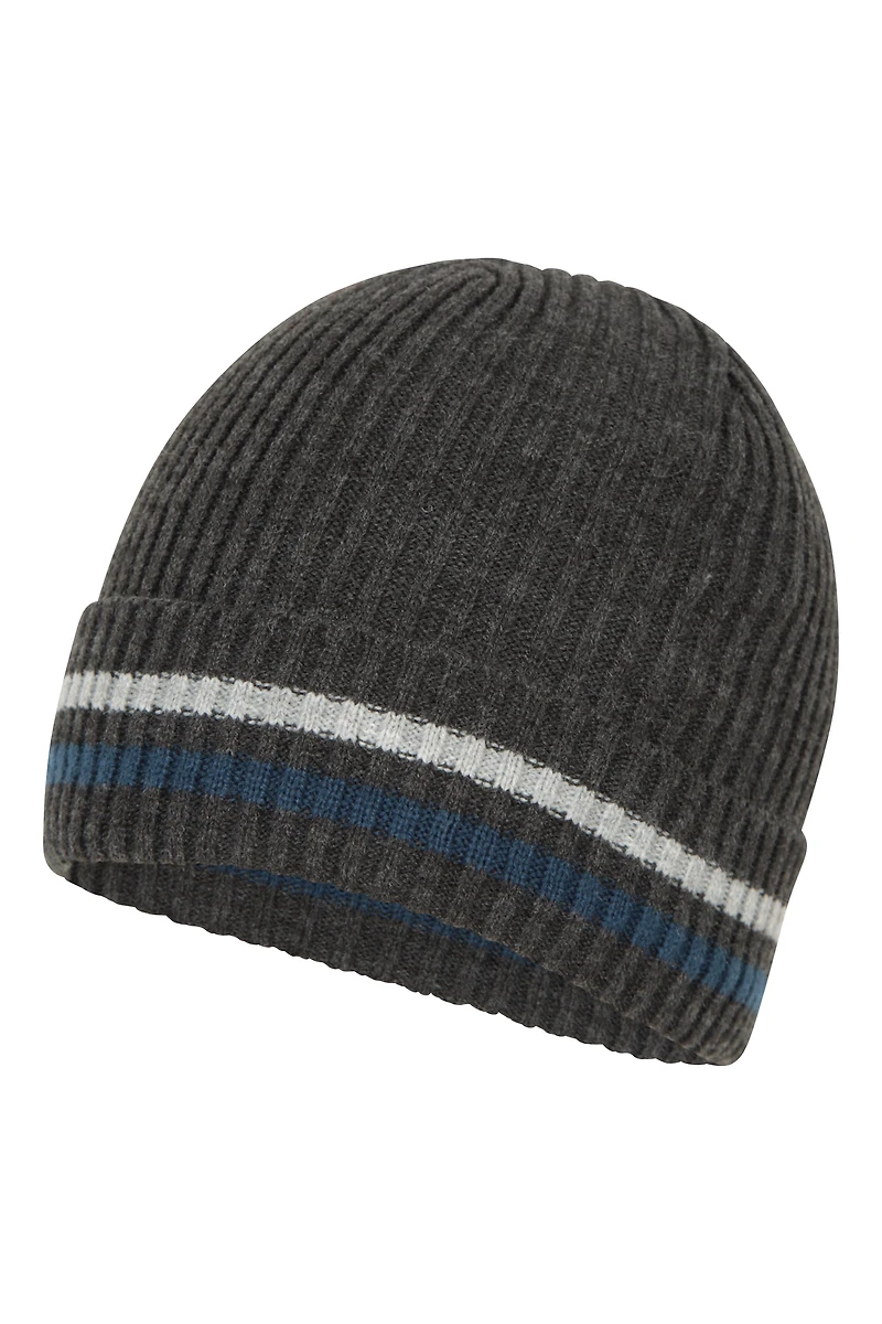 Yeti Striped Fur Lined Thermal Beanie