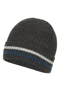 Yeti Striped Fur Lined Thermal Beanie