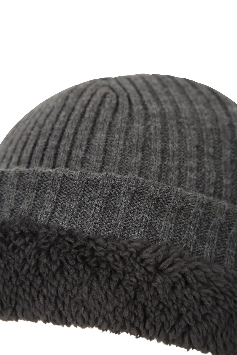 Yeti Striped Fur Lined Thermal Beanie