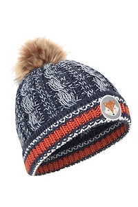 Badged Kids Pom-Pom Thermal Beanie