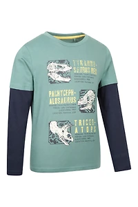Dino Facts Kids Long Sleeve Top