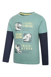 Dino Facts Kids Long Sleeve Top