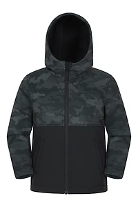Exodus Kids Printed Water Resistant Softshell Jacket