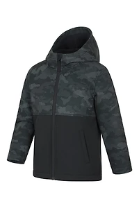 Exodus Kids Printed Water Resistant Softshell Jacket
