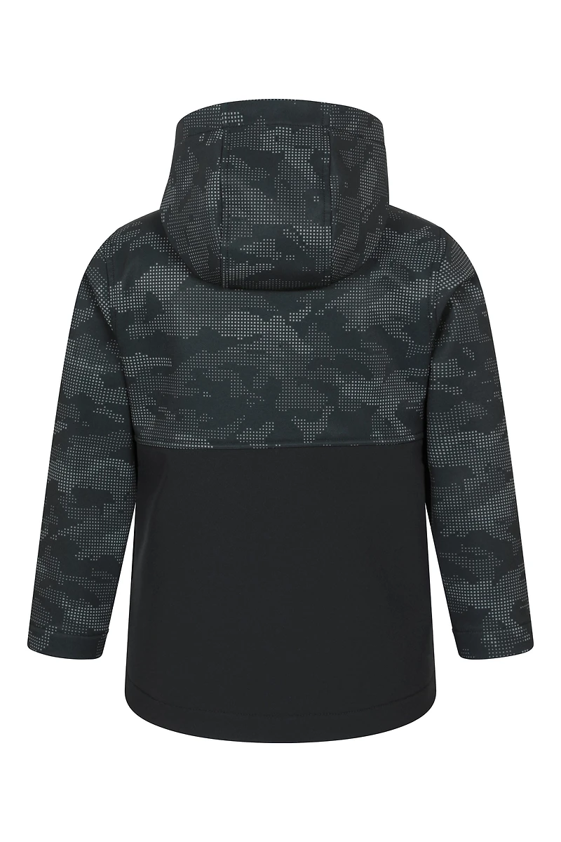 Exodus Kids Printed Water Resistant Softshell Jacket