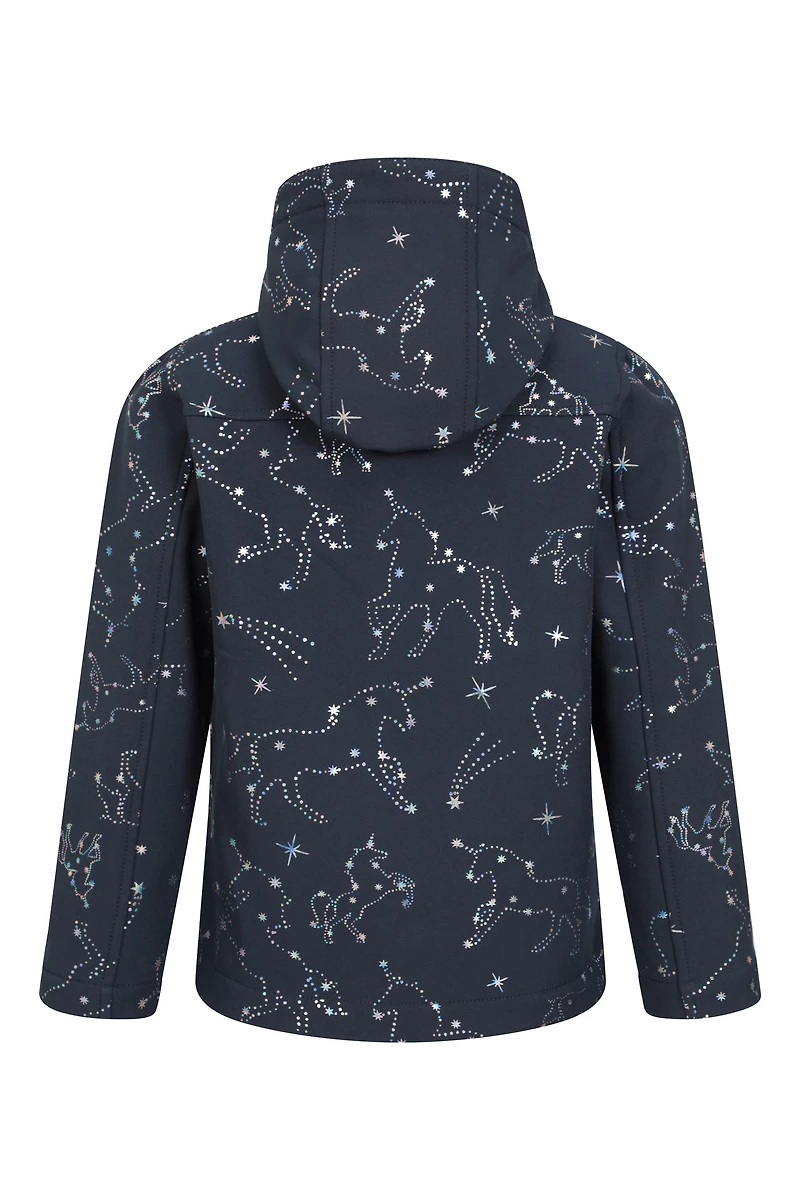 Exodus Kids Printed Water Resistant Softshell Jacket