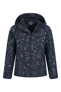 Exodus Kids Printed Water Resistant Softshell Jacket