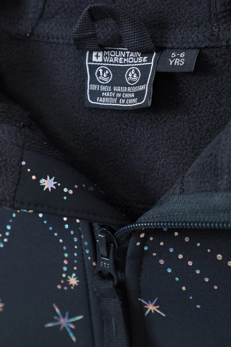 Exodus Kids Printed Water Resistant Softshell Jacket