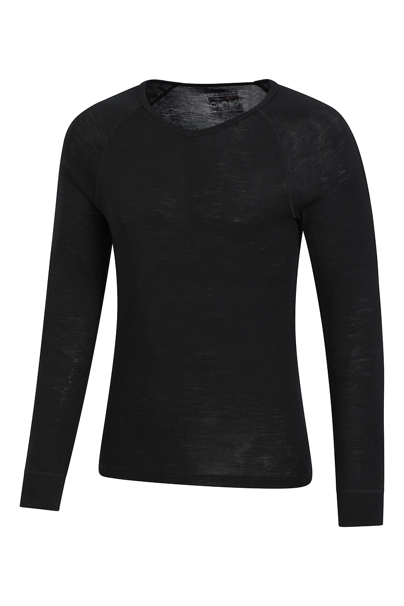 Merino Mens V Neck Base Layer