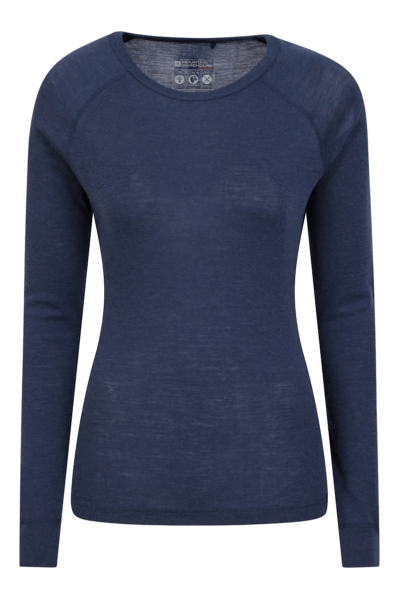 Merino Womens Round Neck Top 2-Pack