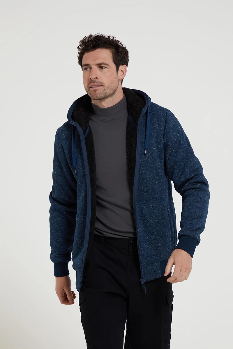 Nevis II Mens Fur Lined Hoodie