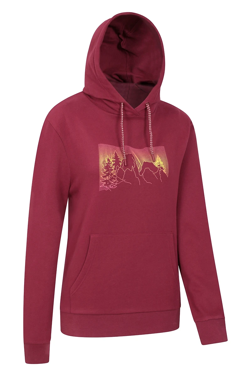 Ombre Mountains Womens Hoodie