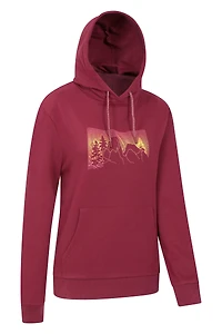 Ombre Mountains Womens Hoodie