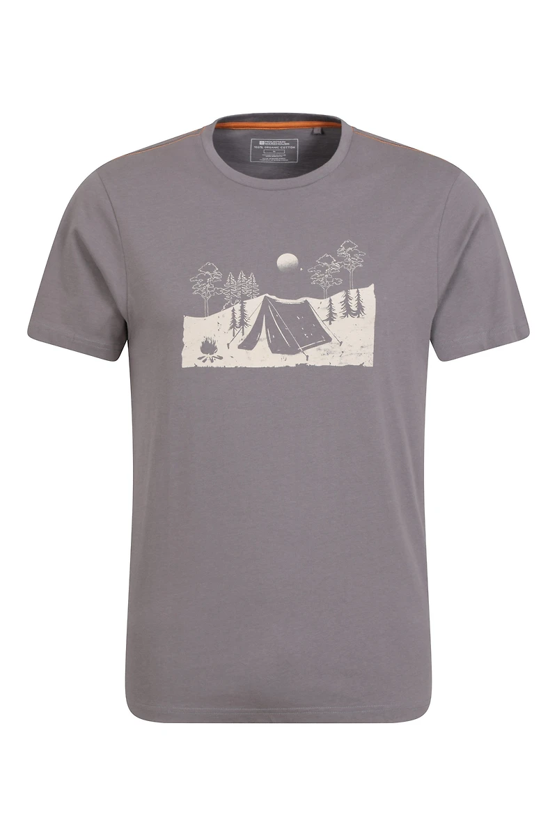 Camping Sketch Mens T-Shirt