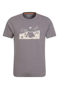 Camping Sketch Mens T-Shirt