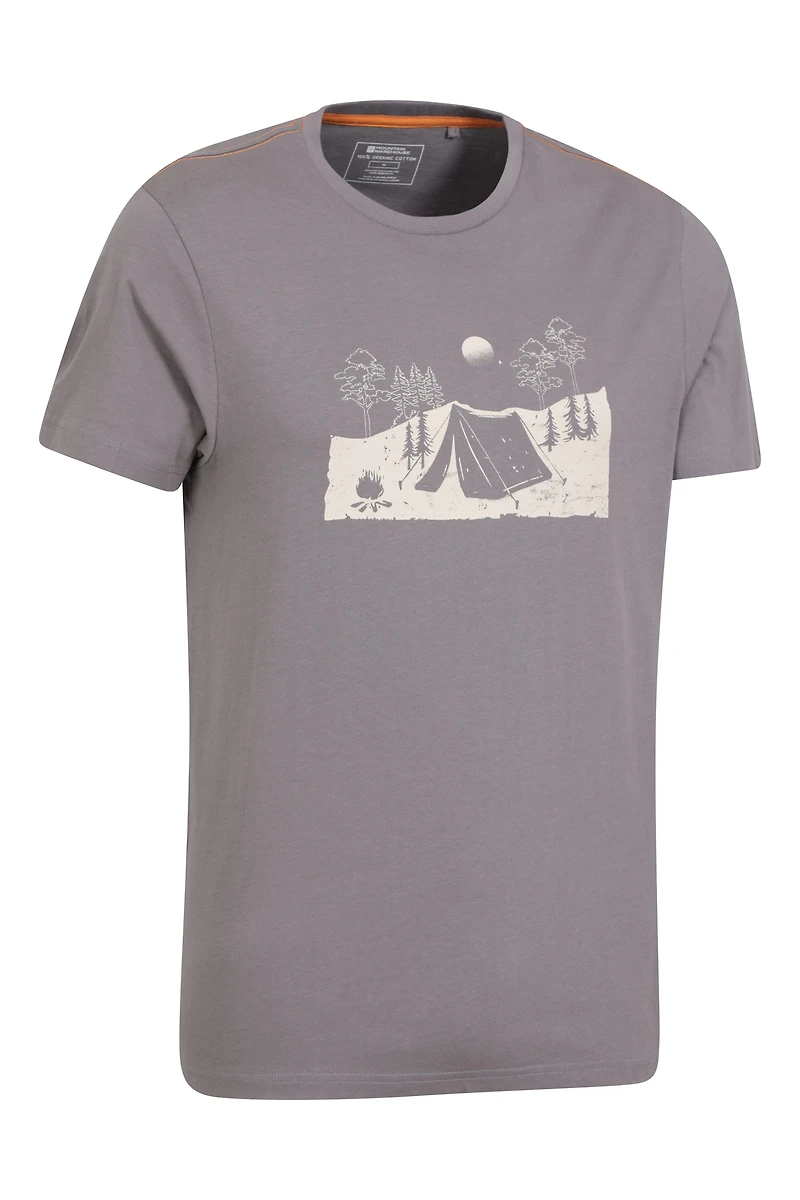 Camping Sketch Mens T-Shirt