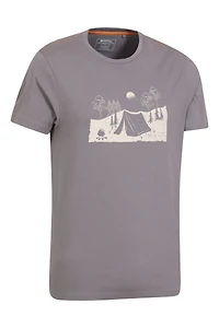 Camping Sketch Mens T-Shirt