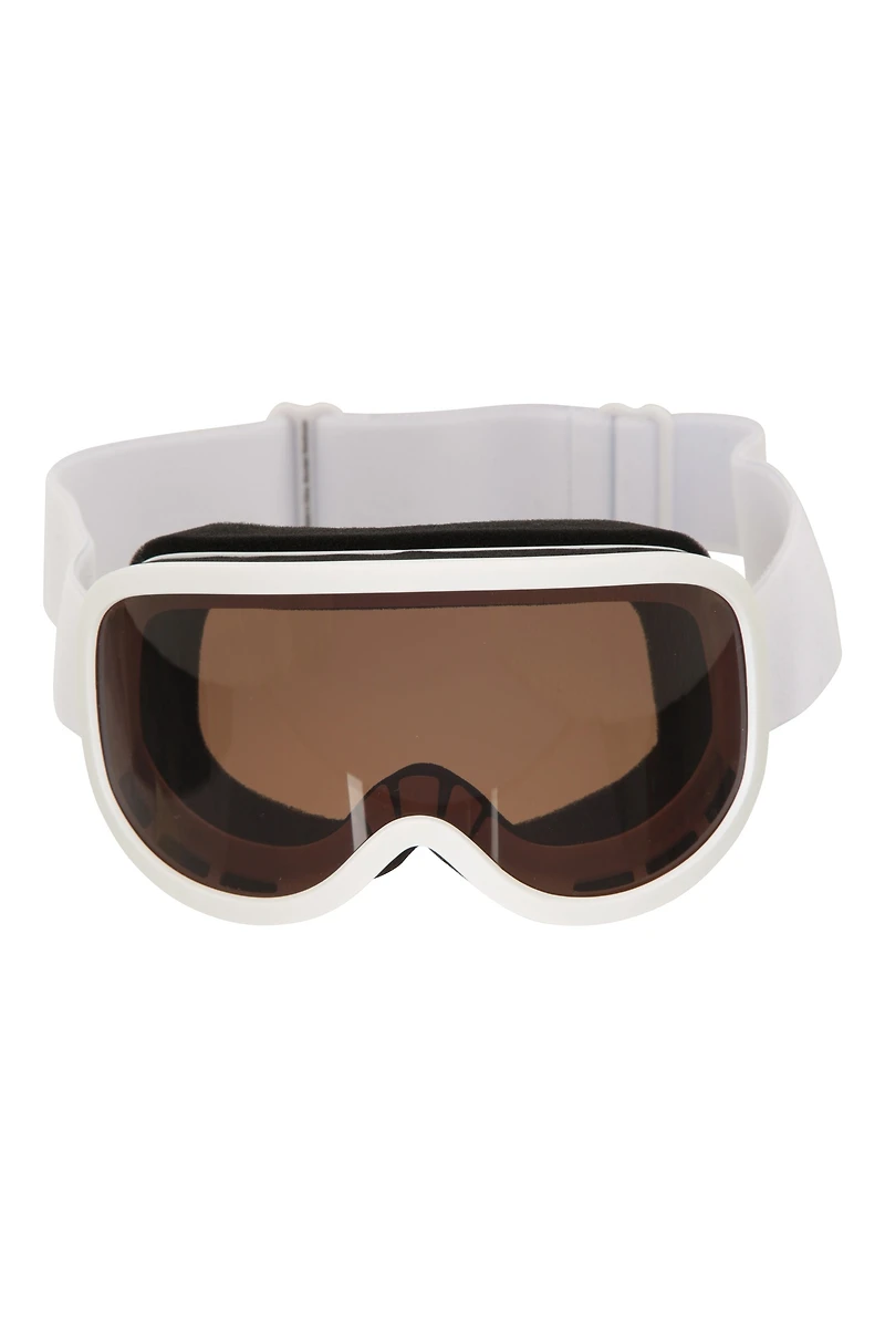Unisex White Ski Goggles