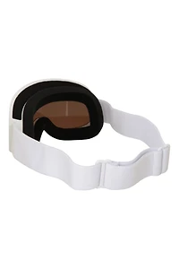 Unisex White Ski Goggles