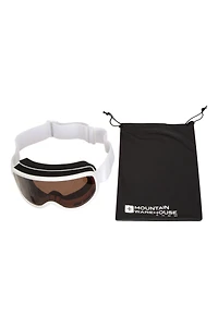 Unisex White Ski Goggles