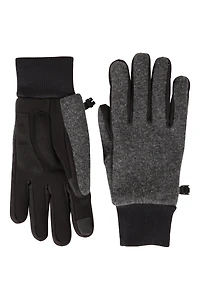 Windproof Fur Lined Mens Thermal Touchscreen Glove