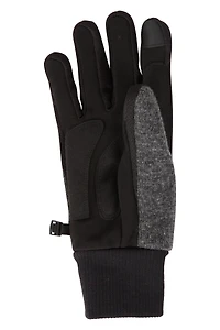 Windproof Fur Lined Mens Thermal Touchscreen Glove