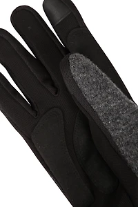 Windproof Fur Lined Mens Thermal Touchscreen Glove