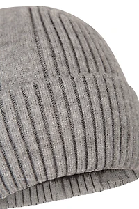 Fur Lined Mens Ribbed Thermal Beanie