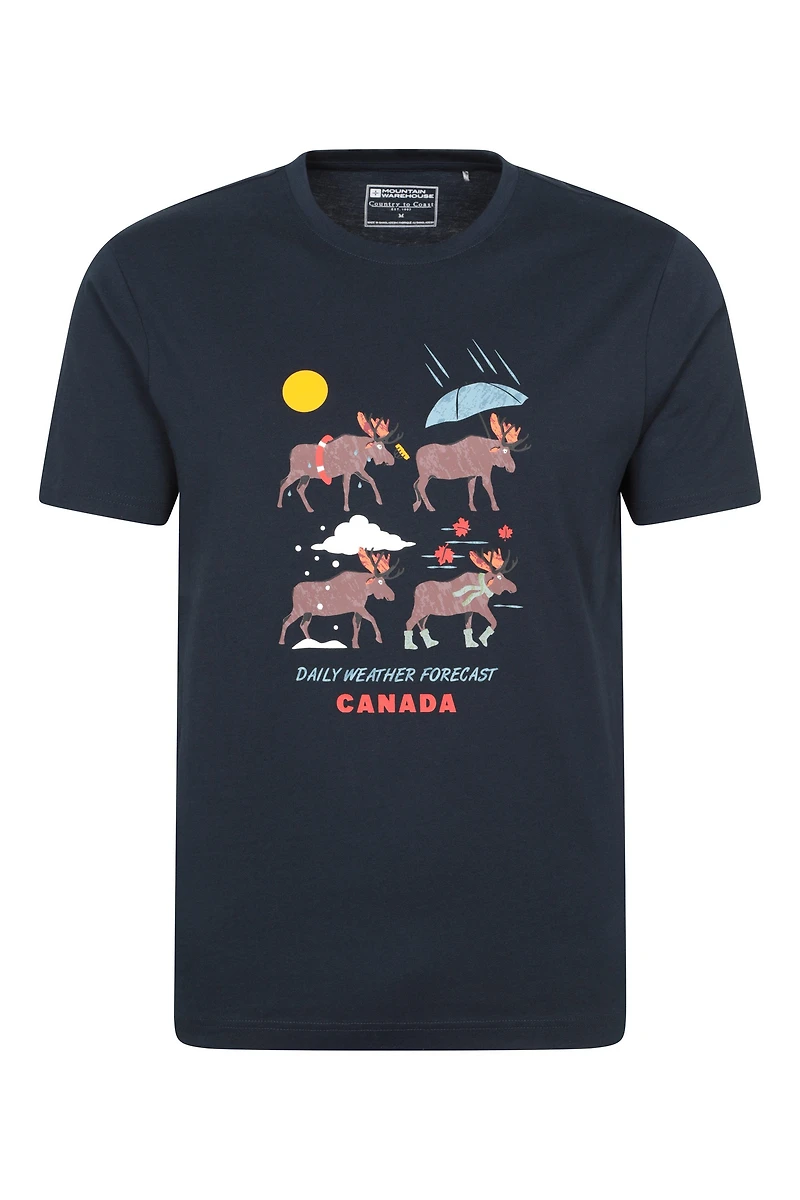 Canadian Weather Mens Cotton T-Shirt
