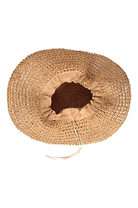 Packable Womens Straw Bucket Hat