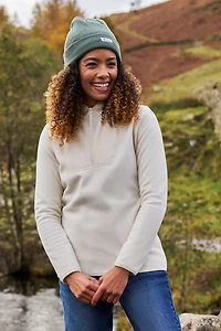 Corrie Womens Hooded Half-Zip Fleece