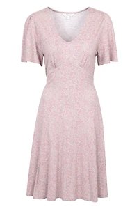 Como Printed Womens Tea Dress