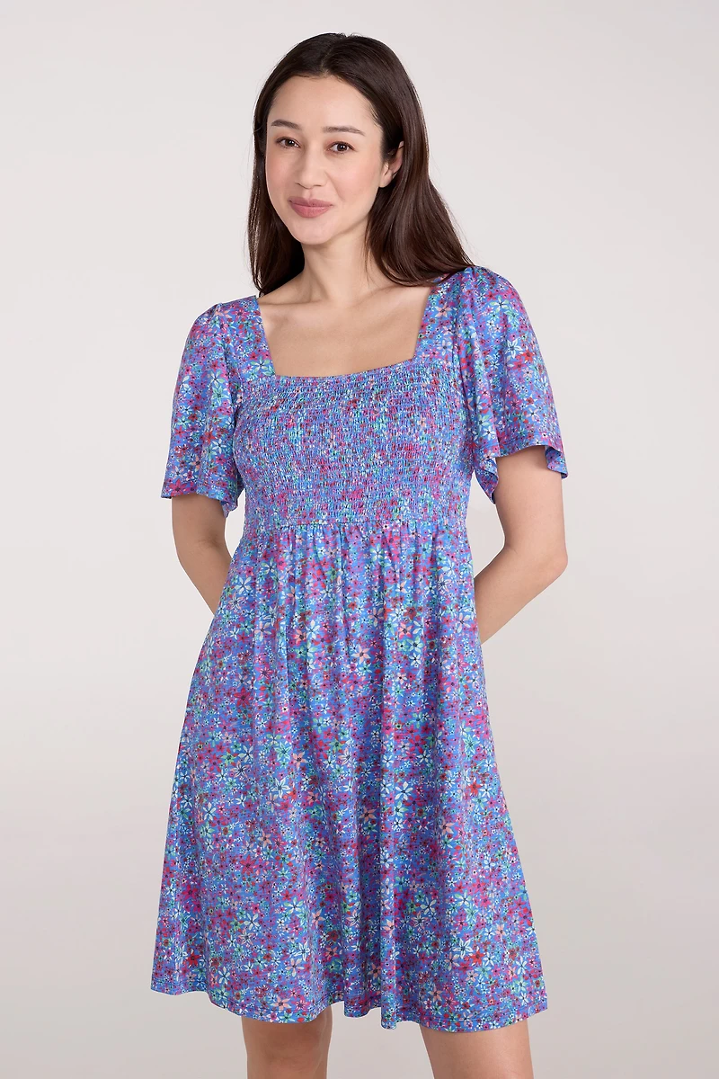 Hydra Womens Shirred Dress