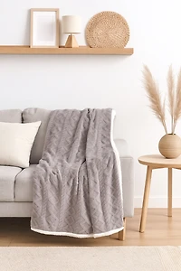 Borg Fleece Lined Blanket