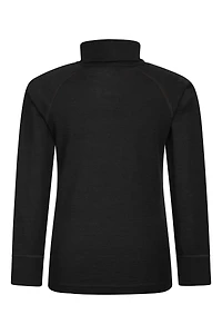 Merino Kids Roll Neck Base Layer Top