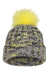 Geneva Kids Sherpa Lined Pom Beanie