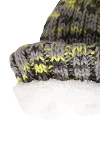 Geneva Kids Sherpa Lined Pom Beanie