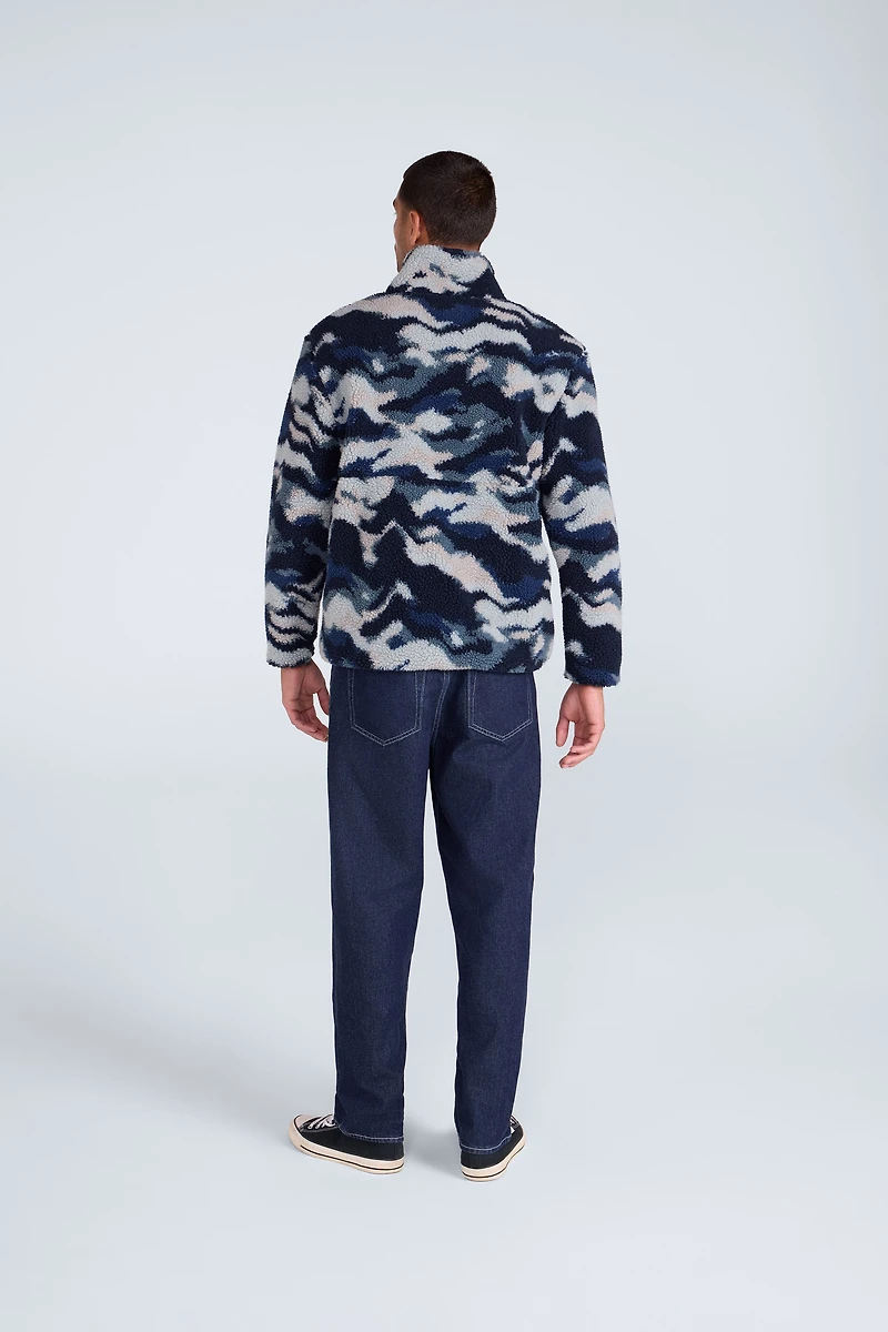 Hennie Mens Printed Borg Jacket
