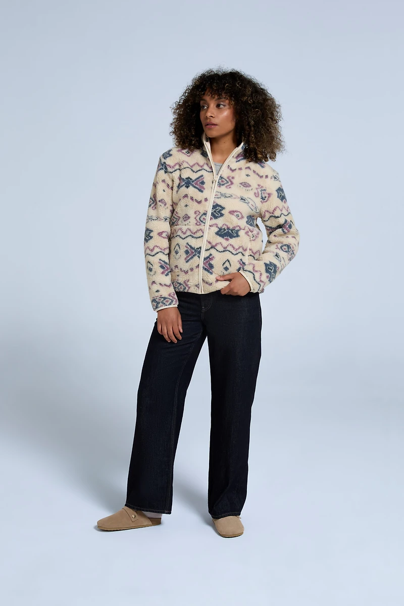 Hennie Women's Printed Sherpa Jacket