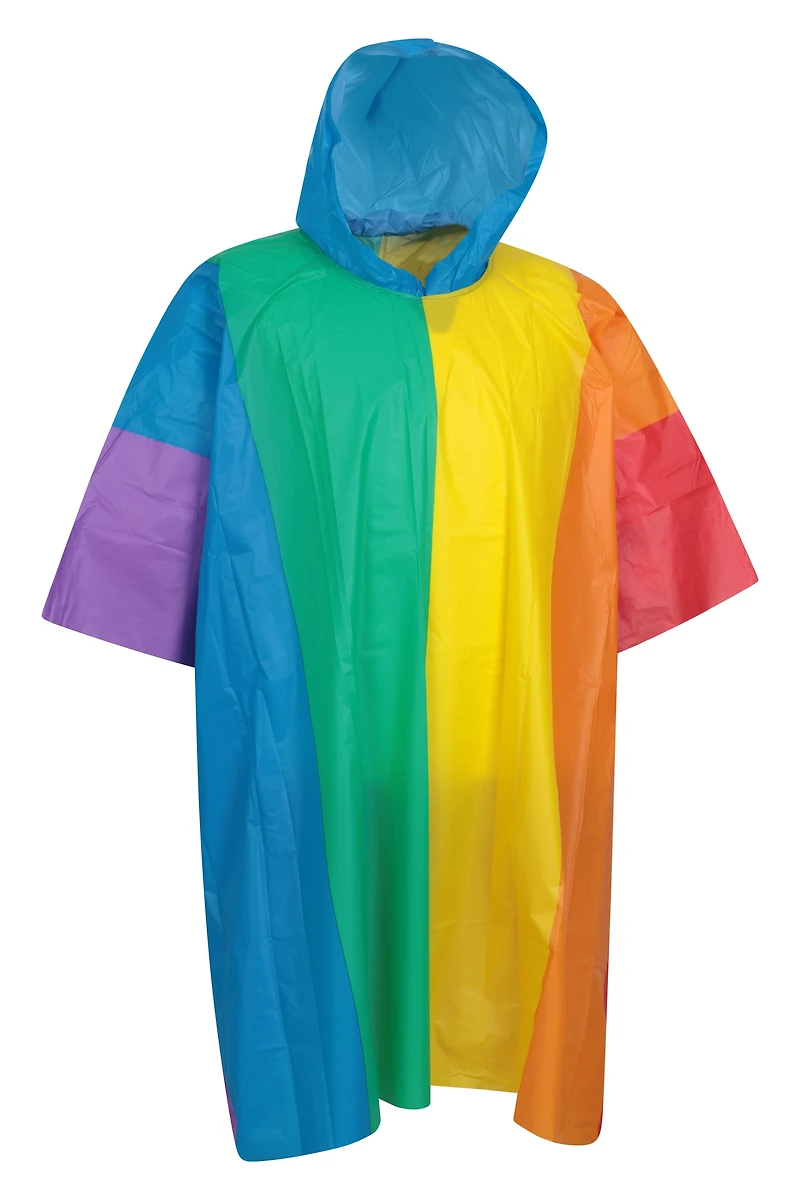 Rainbow Rain Poncho