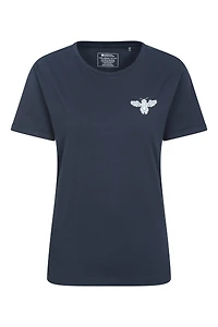 Floral Bee Womens Loose Fit T-Shirt