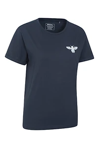 Floral Bee Womens Loose Fit T-Shirt