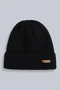 Drew Fur Lined Cable Beanie